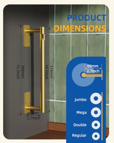 Paper Towel Holder Under Cabinet (Brushed Gold / Standard - Rectangle)