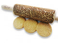 PAISLEY Embossing Rolling Pin with Oriental Pattern. Dough Roller for Embossed Cookies and Pottery by Algis Crafts