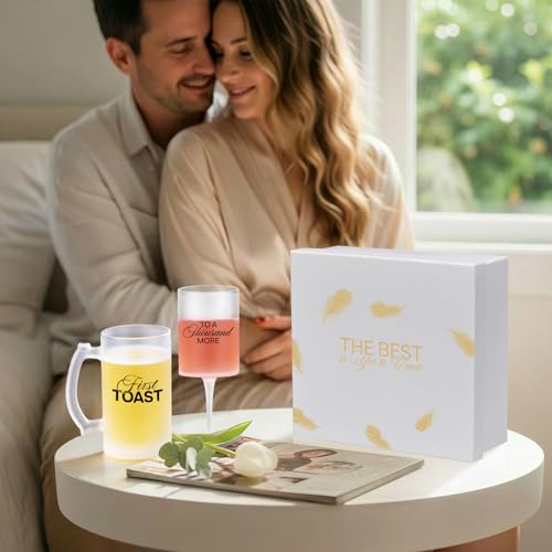 Wedding Gifts for Couples 2026 (Frosted First Toast / Set of 2（Gift box）)