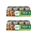 Regular Mouth Glass Mason Jars with Lids and Bands (Half Pint / 8 Ounce (Pack of 24))