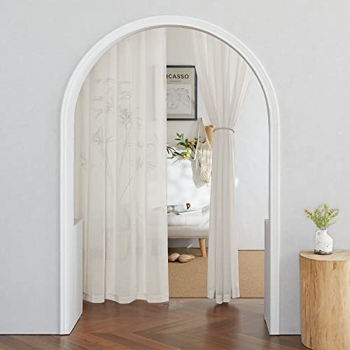 Linen Curtains 135 inches Length for Living Room (52"W x 135"L (Pack of 2) / Natural)