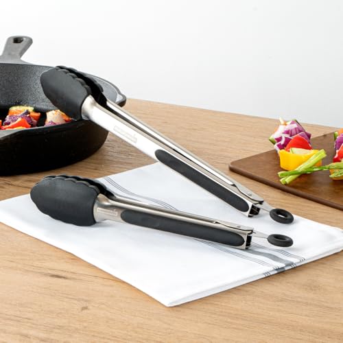 Black Stainless Steel Kitchen Tong Set (Set / Black)