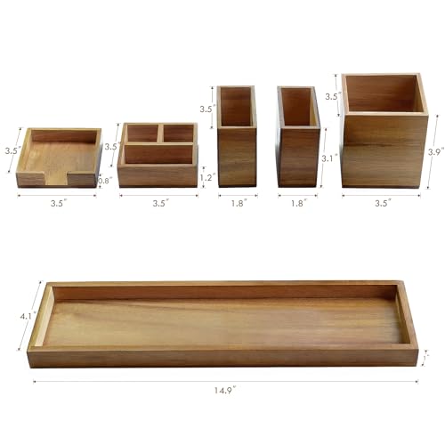 Wood Vanity Tray Set (Wood)