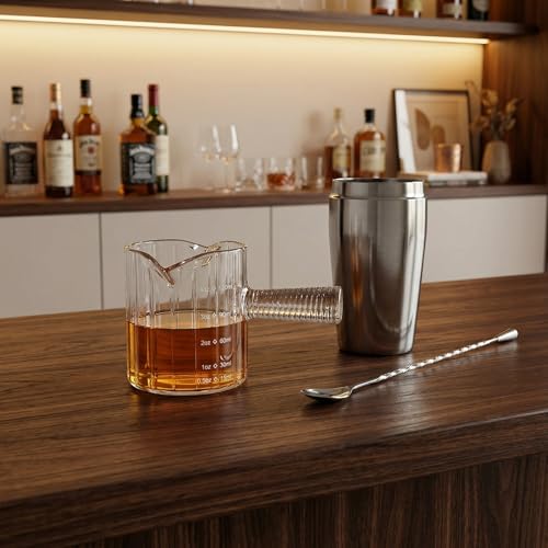 Glass Cocktail Jigger with Handle (4oz)