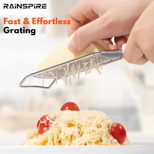 Professional Cheese Graters for Kitchen Stainless Steel Handheld (Blue)