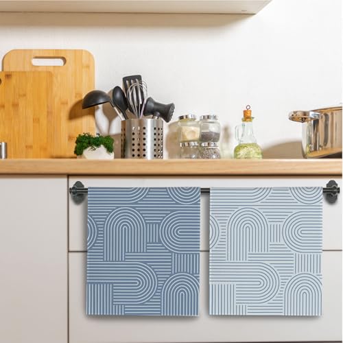 Abstract Boho Blue Kitchen Towels (Blue / Casual)