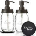 Mason Jar Soap and (Black / 2pk 16oz)