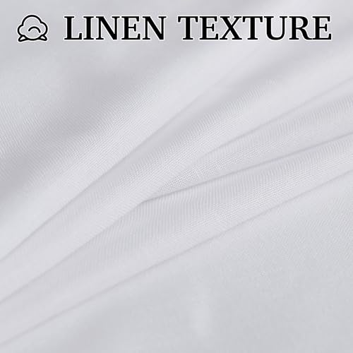 White Floor to Ceiling Curtains 120 inches Long (H - White / 52"W x 120"L (Pack of 2))