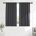 Gray Short Blackout Curtains for Bedroom (Grey / 42"W x 45"L (Pack of 2))
