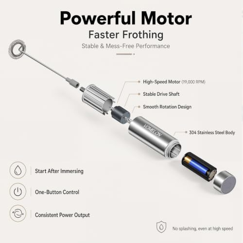 Milk Frother Handheld (Silver)