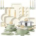 Pots and Pans Set Nonstick (Sage Green)
