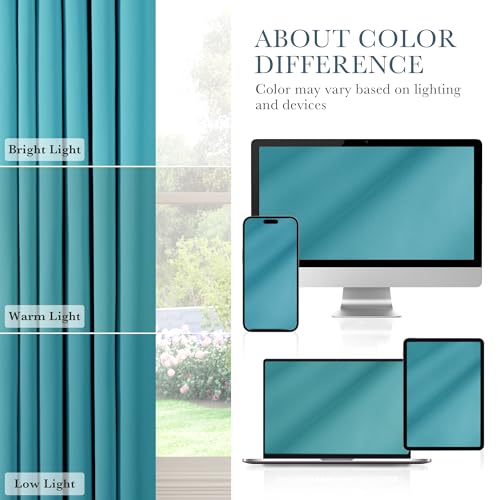 Room Darkening Curtains (Blue Mist / 42"W x 45"L (Pack of 2))