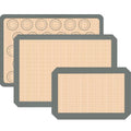 Silicone Baking Mat (Gray / 1Half&1Quarter&1Half Macaron Sheet)