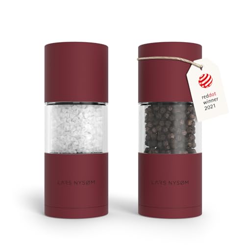 Salt and Pepper Grinder Set (Berry Red / Set of two manual grinders)