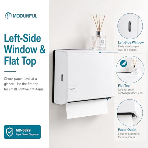 Paper Towel Dispenser Wall Mount (D-214 White)