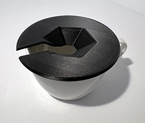 Coffee Mug Cup Splash Splatter Guard Screen compatible with Keurig and other single serve brewing machines by 1058 DESIGNS (Black)