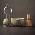 Matcha Set Match Bowl and Whisk (Mottled Green)