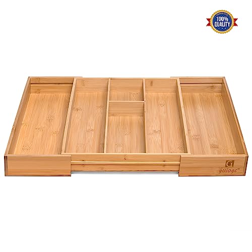 Bamboo Silverware Organizer (Two-sided pull)