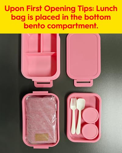 Adults Bento Lunch Box Set with Thermo Bag (Sapphire Blue)
