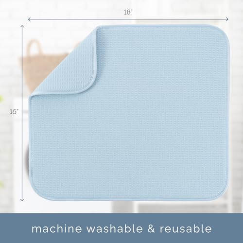 Dish Drying Mat (Sky Blue / 16" x 18")