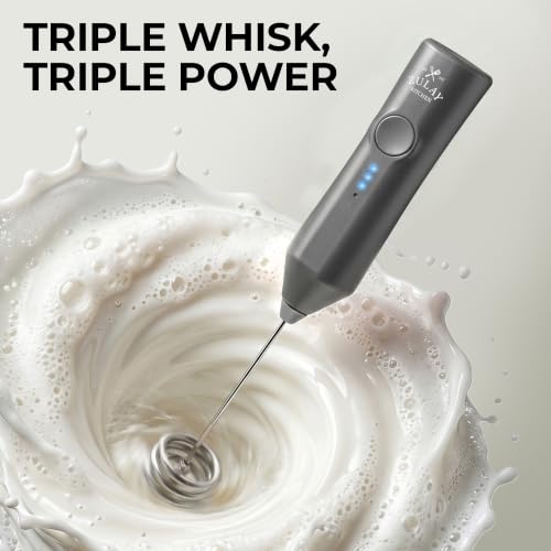 Rechargeable Milk Frother Handheld (ZK Dynamic Tornado Gray / Rechargeable Z1 Motor Max)