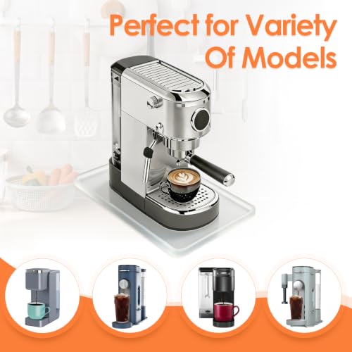 Silicone Coffee Maker Mat with Lip for Countertops 14.8''x7.9'' Translucent (Translucent / 14.8'' x 7.9'')