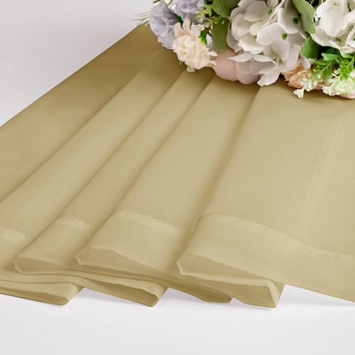 Gold Sheer Curtains (Gold / 42"W x 63"L (Pack of 2))