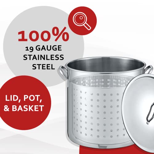 53 QT Stainless Steel Stock Pot w (53 Quarts)
