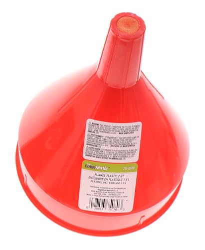 75 070 Polyethylene Plastic Funnel w (One Size)