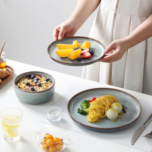 PLAYA Plates and Bowls Sets (Light Blue / 24 Pcs (Service for 8))