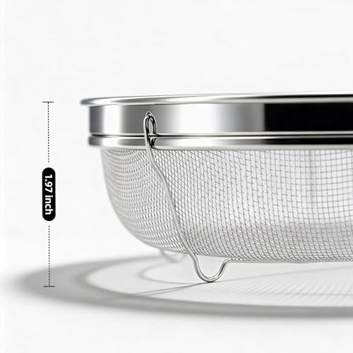 Fine Mesh Strainer for Kitchen (8.67 inch / Flat Shape)