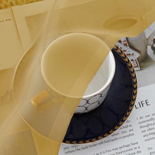 Gold Sheer Valances for Windows (Gold / 42"W x 16"L (Pack of 2))