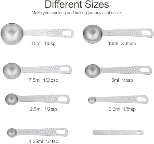 Measuring Cups and Spoons Set 14 (Siliver)