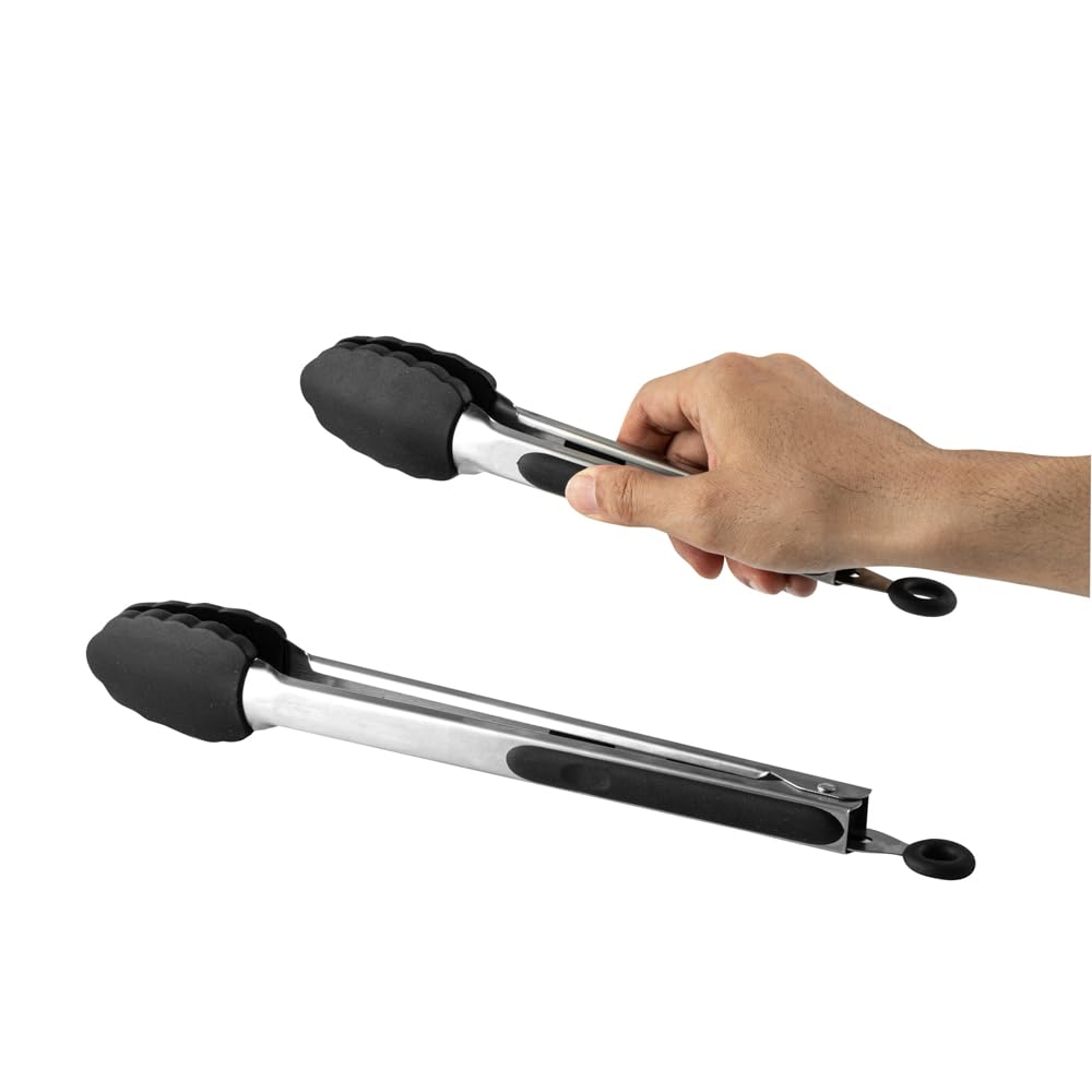 Black Stainless Steel Kitchen Tong Set (Set / Black)