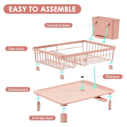 Dish Drying Rack (Pink)