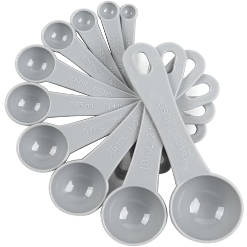 Measuring Spoons Set with Egg Separator 12 (Gray)