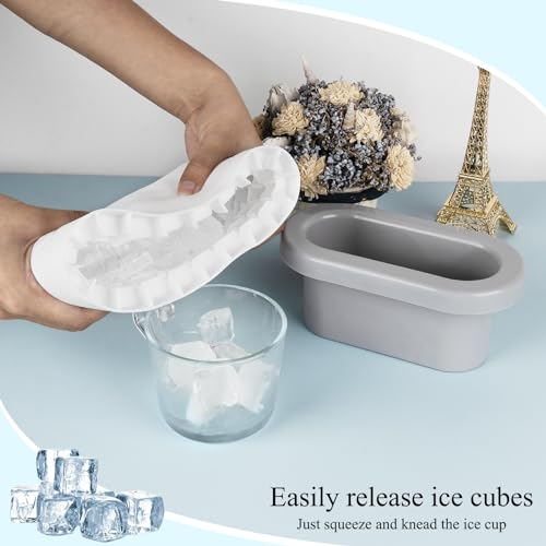 Cylinder Ice Cube Mold Ice Trays (Grey Large Press-Type)