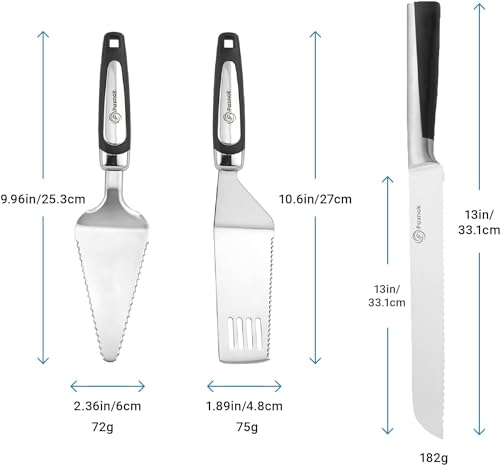 Pie Server Spatula and Cake Cutter Slicer (13 inches / Black)