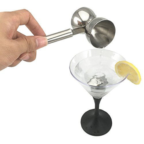 Double Jigger Stainless Steel Cocktail Measuring Cup with Handle (Double Jigger with Handle)