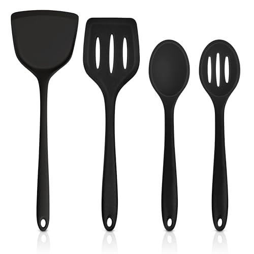 Silicone Cooking Utensils (Black)