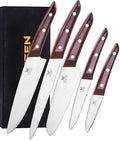 5PCS Professional Kitchen Chef Knife Set with Blade Guards (5PCS)