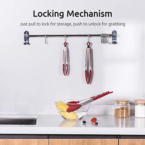 Kitchen Tongs for Cooking ((04) Red)