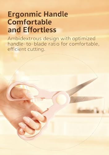 Baby Food Scissors with Travel Case (Pink)