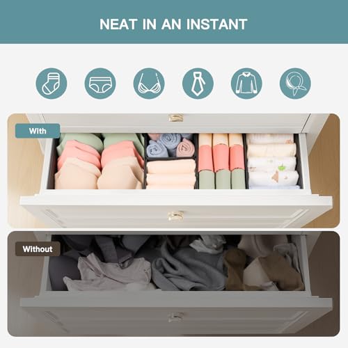 Drawer Organizer Clothes (Black / 10PACK)
