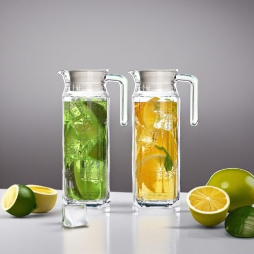 Glass Pitcher with Lid (34oz)