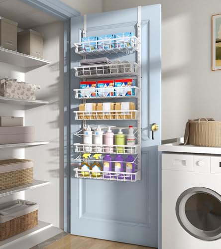 Over The Door Pantry Organizer (White / 6-Tier)