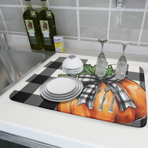 18"x24" Fall Decorative Dish Drying Mat (24" x 18")