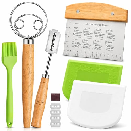 Sourdough Bread Baking Tool Set with Danish Dough Whisk