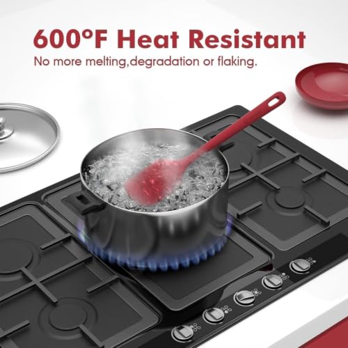 4 Pieces Silicone Spatulas Set (Red / 4 pieces)
