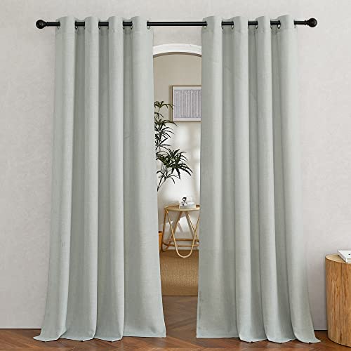 Linen Gray Curtains 84 inches Length 2 Panels Set (52"W x 84"L (Pack of 2) / Linen Gray)